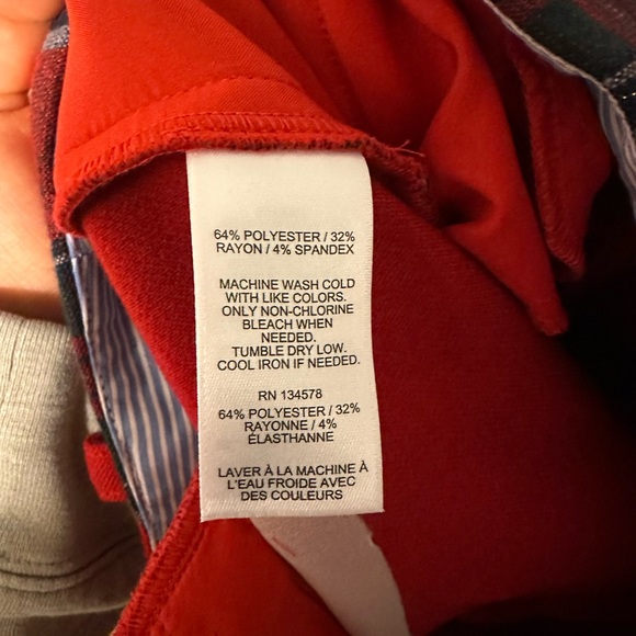 Vineyard Vines Nantucket Tartan Red Velvet Cocktail Pants Size 4 - Picture 11 of 11